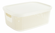 Корзина для хранения Hobby Life Nickel с крышкой белая 28.5 x 38 x 15.2см, 12л