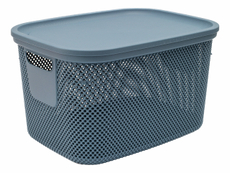 Корзина для хранения Hobby Life Nickel с крышкой синяя 28.5 x 38 x 22.2см, 18л