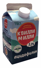 Ацидофилин Квилли Милли ГОСТ 3.2%, 450г