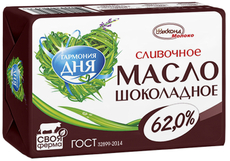 Масло сливочное Гармония дня Шоколадное ГОСТ 62%, 180г