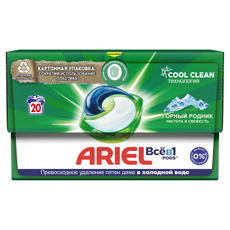 Капсулы для стирки Ariel Все-в-1 Горный родник, 20шт