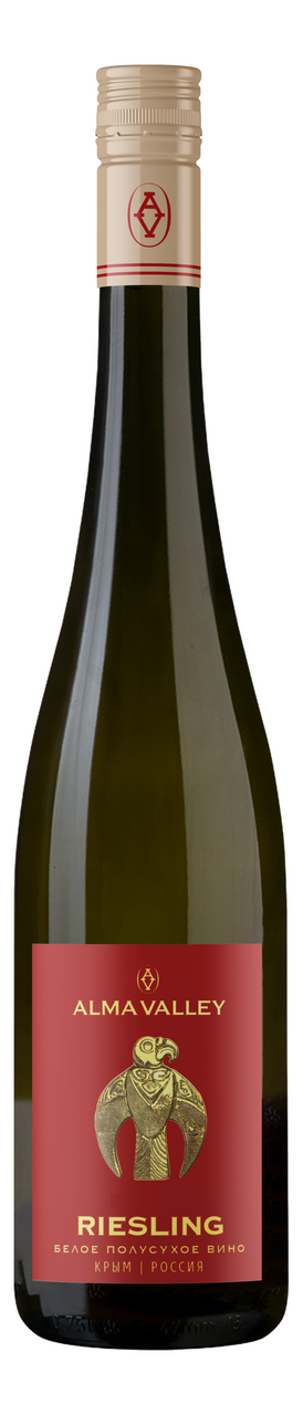 Изображение товара Белое полусухое вино Alma Valley Riesling 0.75л из Крыма