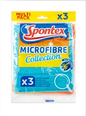 Салфетки Spontex Microfibre Pads микрофибра 3 штуки, 20 x 17.5см