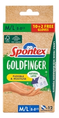 Перчатки латексные Spontex Goldfinger размер M-L, 12шт