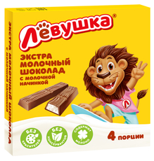 Шоколад молочный Лёвушка детям молочная начинка, 50г