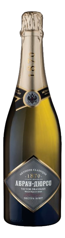 Вино игристое Абрау Дюрсо Виктор Дравиньи Экстра Брют белое сухое, 0.75л