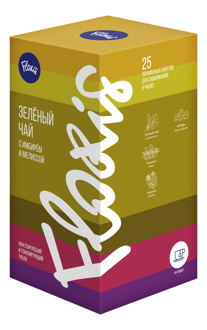 Изображение товара Чай зеленый Floris Имбирь-мелисса (2г x 25шт), 50г