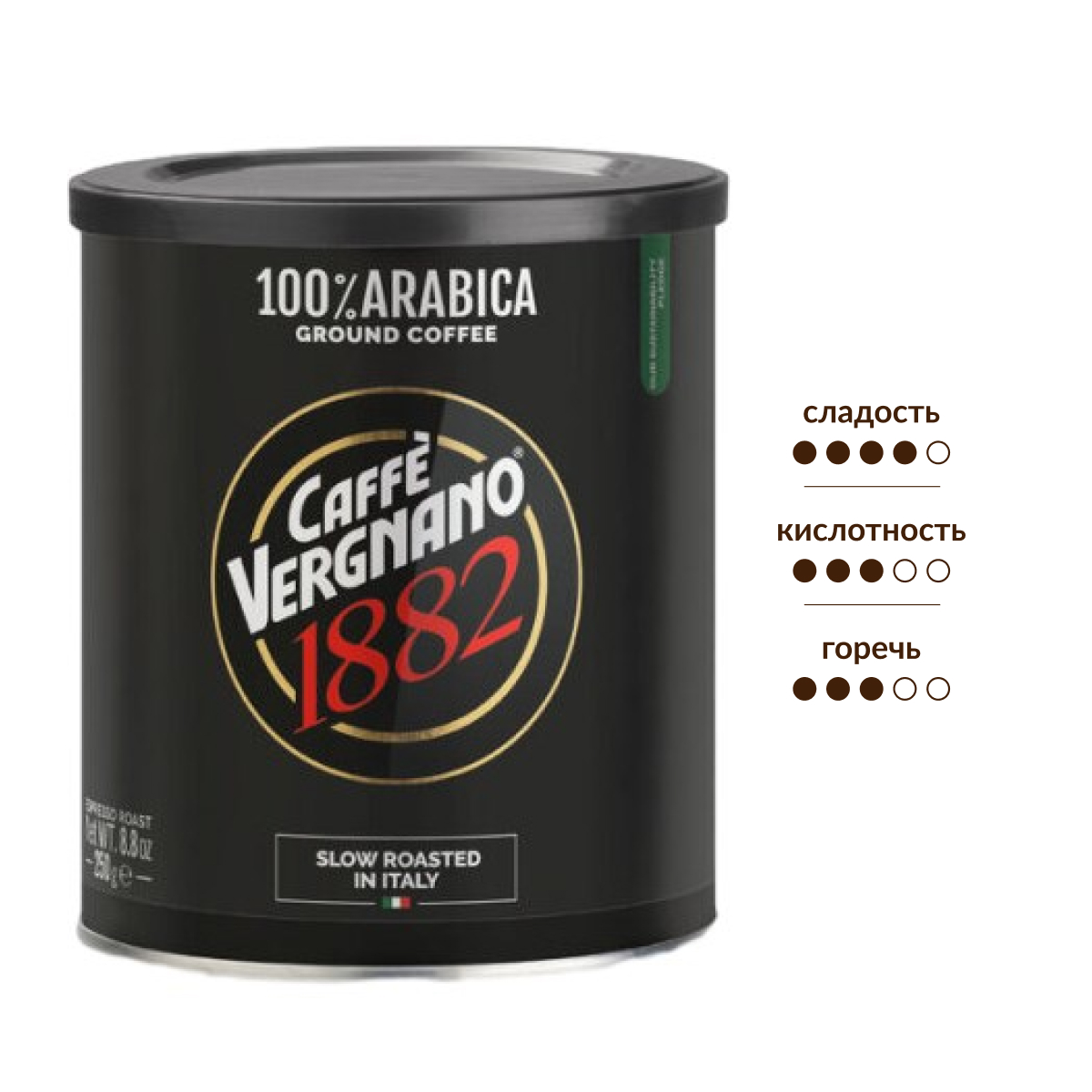 Кофе Vergnano Мокка арабика молотый, 250г