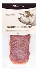 Колбаса Ипатов Нобиле салями сыровяленая полусухая нарезка, 100г