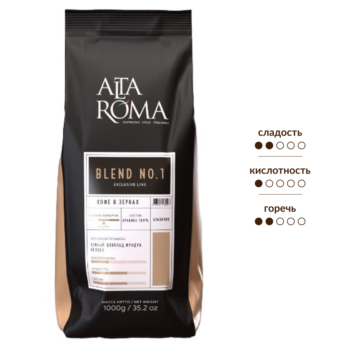 Изображение товара Кофе Alta Roma Blend №1, 1кг