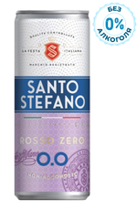 Напиток винный безалкогольный Santo Stefano Rosso красный полусладкий, 0.25л