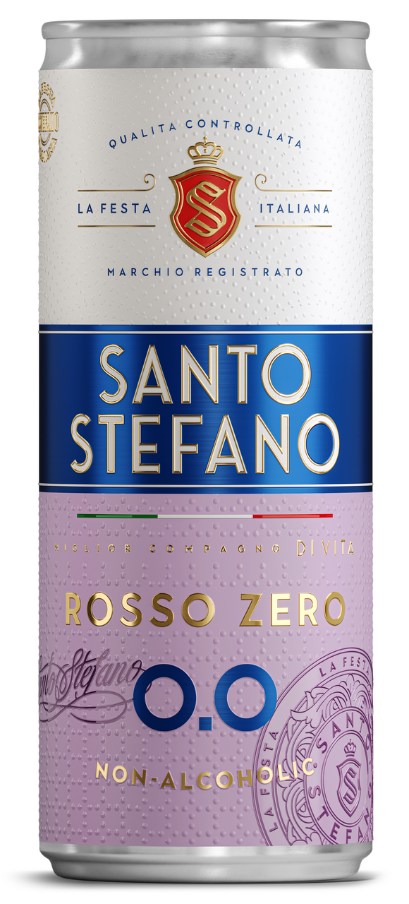 Напиток винный безалкогольный Santo Stefano Rosso красный полусладкий, 0.25л