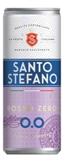 Напиток винный игристый безалкогольный Santo Stefano Rosso красный сухой, 0.25л