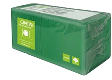 Салфетки бумажные Gratias Professional темно-зеленые однослойные 24см, 400шт