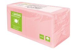 Салфетки бумажные Gratias Professional розовые пастельные однослойные 24см, 400шт