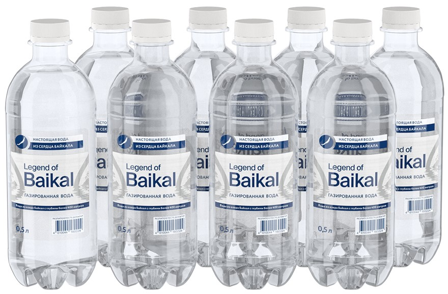 Изображение товара Вода Legend of Baikal питьевая газированная, 500мл x 12 шт