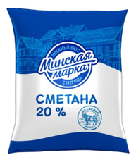 Сметана Минская марка 20%, 400г