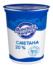 Сметана Минская марка 20%, 380г