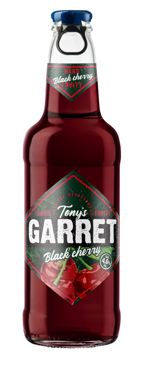 Изображение товара Напиток пивной Tony's Garret Hard черная вишня, 0.4л
