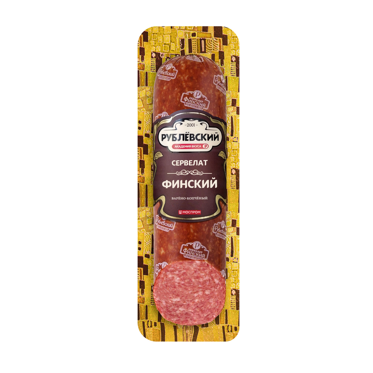 Колбаса сервелат Рублевский финский варено-копченая, 300г