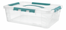 Контейнер для хранения Econova Grand Box голубой с крышкой 39 x 29 x 12.4л, 10л