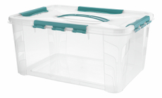 Контейнер для хранения Econova Grand Box голубой с крышкой 39 x 29 x 18, 15.3л
