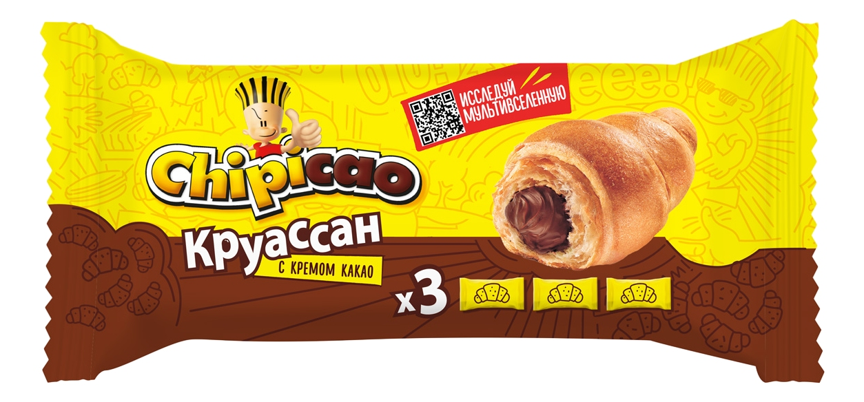 Круассан Chipicao XXL Какао (60г x 3шт), 180г купить с доставкой на дом ...