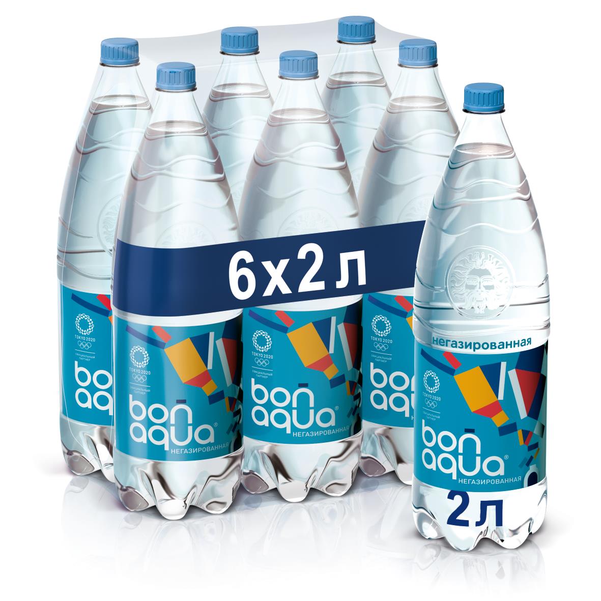 Вода BONAQUA питьевая газированная, 2 л