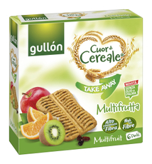 Печенье Gullon Cuor di Cereale Takeaway Multifrutta с фруктовым вкусом, 144г