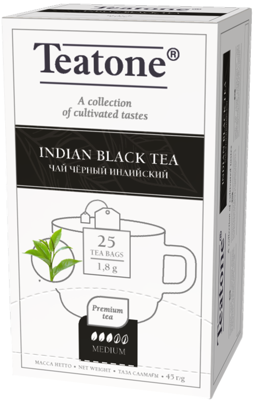 Изображение товара Чай черный Teatone индийский в пакетиках (1.8г x 25шт), 45г