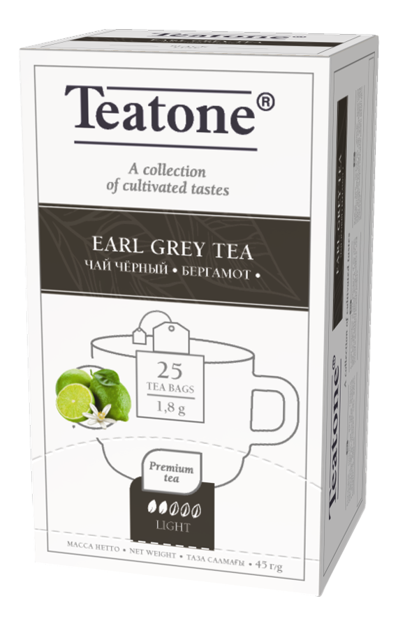 Изображение товара Чай черный Teatone бергамот в пакетиках (1.8г x 25шт), 45г
