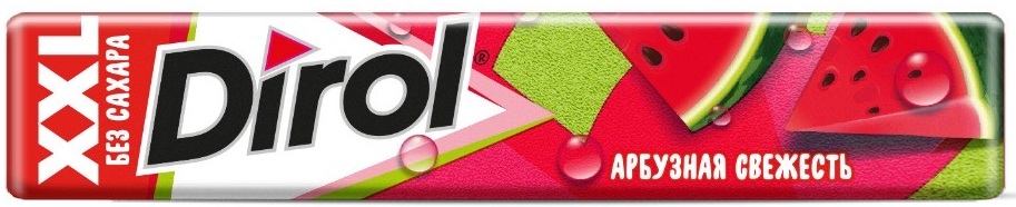Изображение товара Жевательная резинка Dirol XXL Арбузная свежесть без сахара, 19г