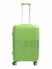 Чемодан Sirocco Emerald 4К PP зеленый M, 45 x 27 x 69см