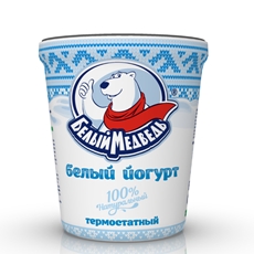 Йогурт Белый медведь белый термостатный 3.2%, 330г