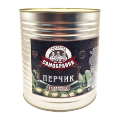 Перец маринованный Скатерть-Самобранка Халапеньо зеленый резаный, 3л