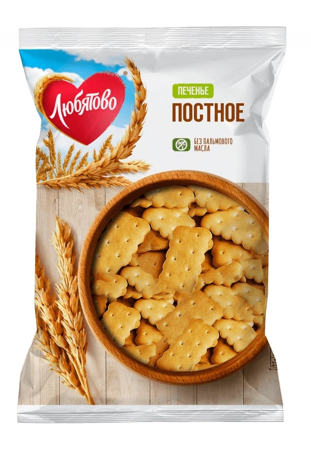 Печенье затяжное Любятово Постное, 300г