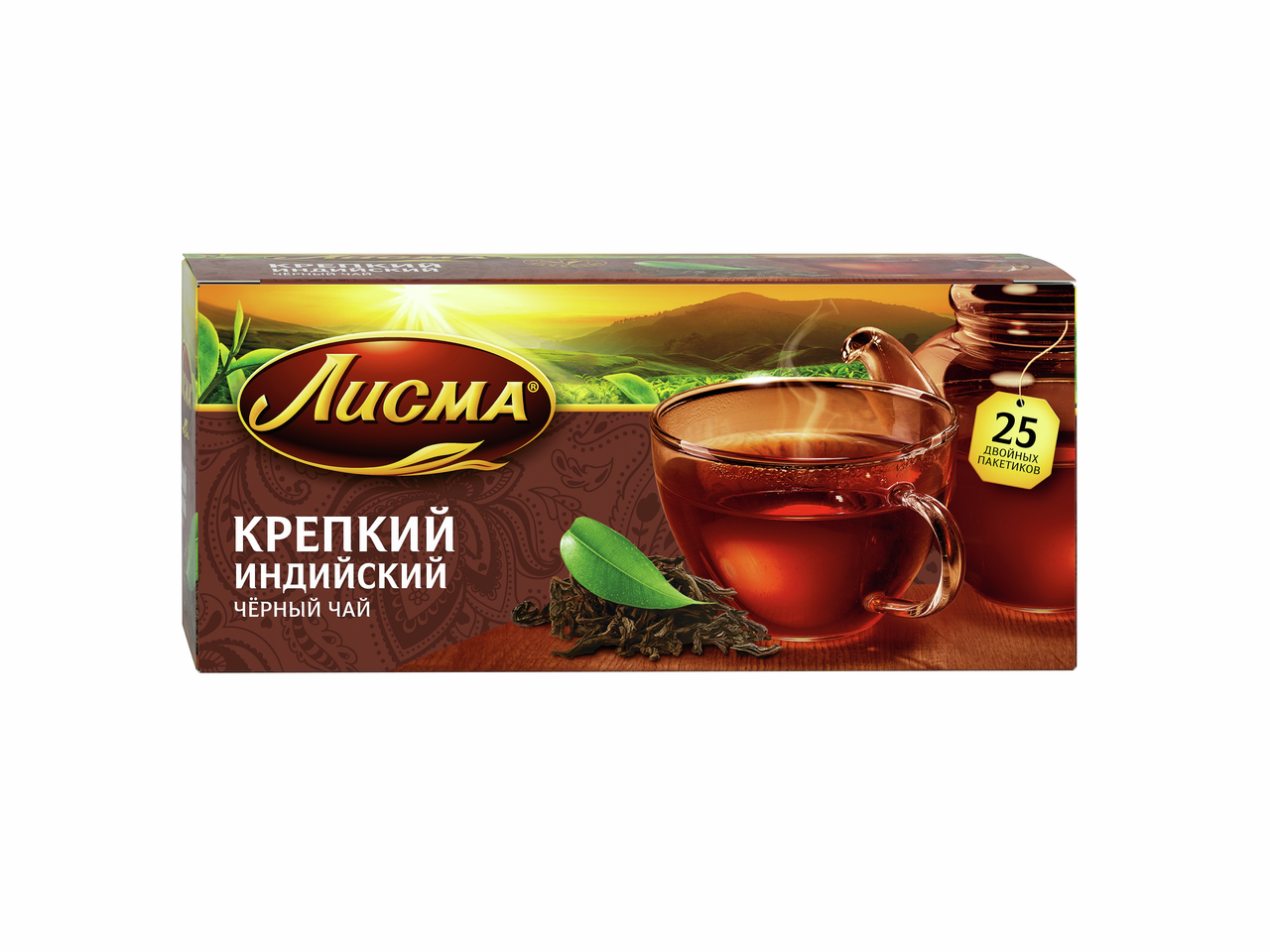 Чай Лисма черный крепкий (2г x 25 пак), 50г х 27 шт