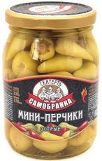 Перец маринованный Скатерть-Самобранка Мини острый, 370мл