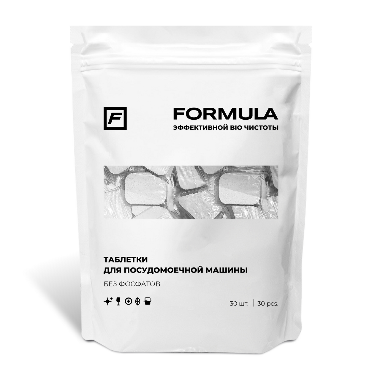 Изображение товара Таблетки для посудомоечной машины F Formula All-in-One 30шт, 600г