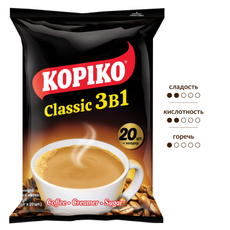 Кофейный напиток Kopiko 3 в 1 Classic 20шт х 20г, 400г