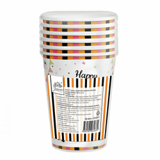 Стакан одноразовый Fiolento Лисенок бумажный разноцветный 200мл, 6шт