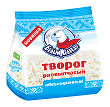 Творог рассыпчатый Белый медведь 0.5%, 250г
