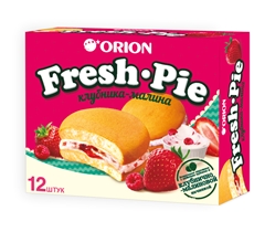 Пирожное бисквитное Orion Fresh Pie клубника-малина (25г x 12шт), 300г