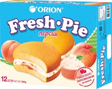 Пирожное бисквитное Orion Fresh Pie персик (25г x 12шт), 300г