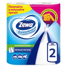 Бумажные полотенца Zewa 1/2 листа, 2 рулона