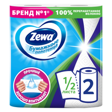 Бумажные полотенца Zewa 1/2 листа, 2 рулона