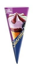 Мороженое Sunreme рожок черная смородина-мята 7%, 78г