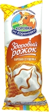 Мороженое Коровка из Кореновки рожок вареная сгущенка 15%, 120г