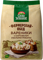 Вареники Село Зеленое картофель-белые грибы замороженные, 700г