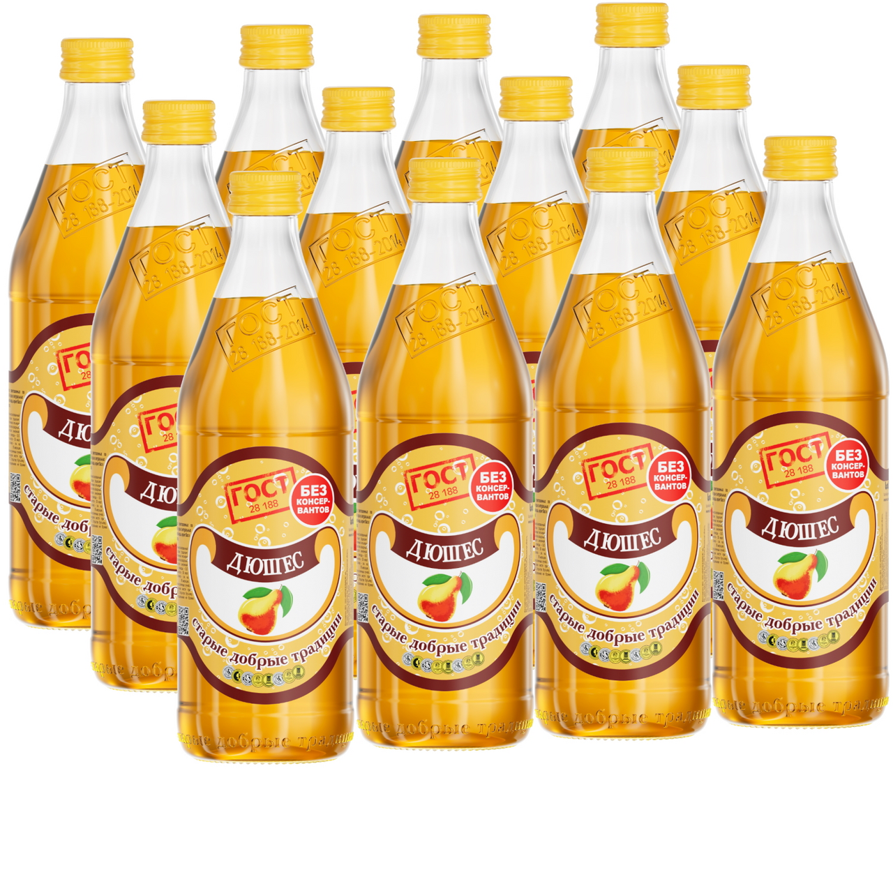 Напиток Старые добрые традиции Дюшес газированный, 500мл x 12 шт